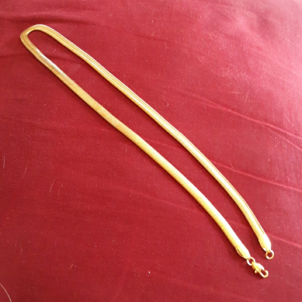 18K gold plated snake chain, 20"